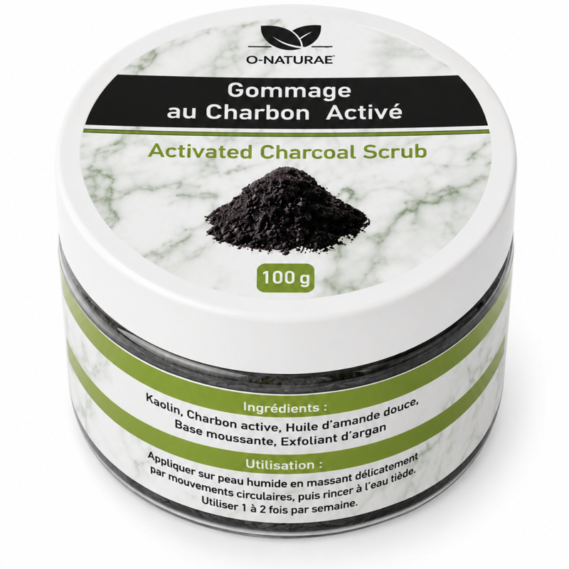 Gommage visage au charbon